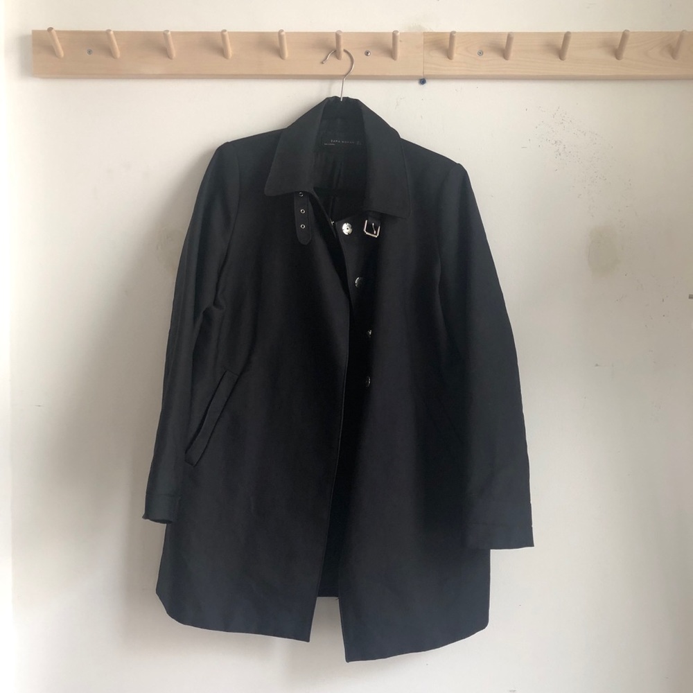 Zara navy trench coat